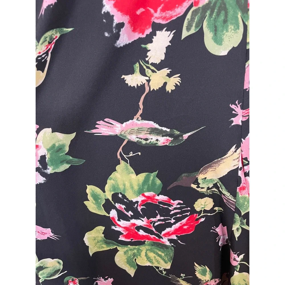 AS Atmosphere Studio Floral Sleeveless Midi Dress Black Red Pink Womens 16